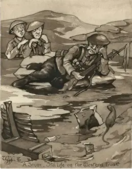 Observe Prints: Cartoon Soldier Asleep