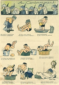 Images Dated 16th October 2015: Cartoon, A soldier in his billet, WW1