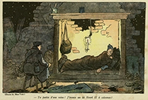 Images Dated 16th October 2015: Cartoon, A soldiers billet, WW1