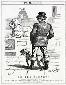 Landseer Collection: Cartoon, On The Square? (Trafalgar Square)