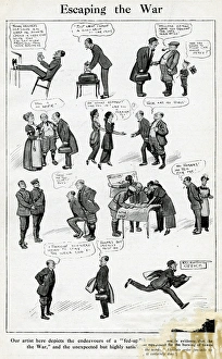 Cartoon story, Escaping the War, WW1 Cartoon story, Escaping the War, WW1