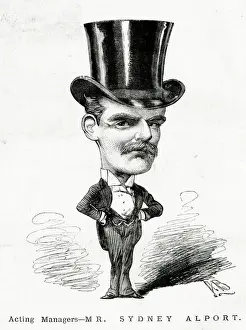 Cartoon, Sydney Alport, Acting Manager, Vaudeville Theatre