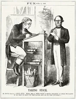 Accountant Collection: Cartoon, Taking Stock (Gladstone and John Bull)