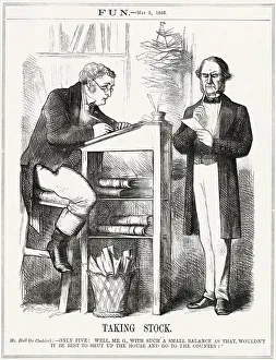 Accountant Collection: Cartoon, Taking Stock (Gladstone and John Bull)