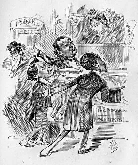 Management Collection: Cartoon, theatre managers and Queen Victoria