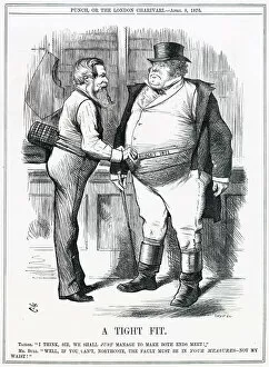 Images Dated 6th February 2020: Cartoon, A Tight Fit (Northcote and John Bull)