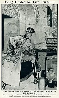 Petty Collection: Cartoon, Being Unable to Take Paris, WW1