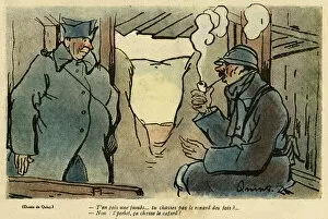 Images Dated 16th October 2015: Cartoon, The uses of tobacco, WW1
