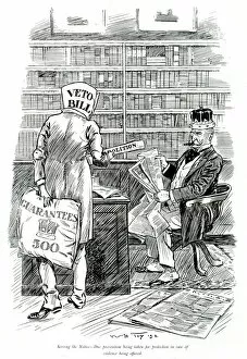 Images Dated 17th January 2020: Cartoon, The Veto Bill, by W H Toy