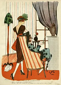 Frenchwomen Prints: Cartoon, Victim of food