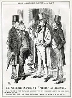 Disraeli Gallery: Cartoon, The Whitebait Dinner... at Greenwich