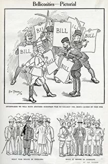 Civilians Gallery: Three cartoons at the start of the First World War