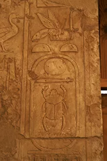 Cartridge with praenomen of Thutmose II. Deir el-Bahari. Egy