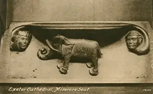 Carved Misericord seat - Exeter Cathedral