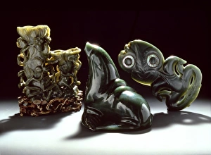 Actinolite Gallery: Carved nephrite