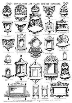 Bracket Prints: Carved Wood and Plush Covered Brackets, Plate 80