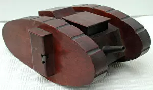 Images Dated 24th May 2006: Carved World War One tank - cigar box