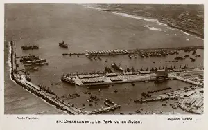 Casablanca, Morocco - Aerial view of the Port