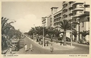 Casablanca Prints: Casablanca, Morocco - Avenue of the 4th Zouaves