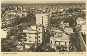 Parc Prints: Casablanca, Morocco - Avenue du Parc and the Petit Lycee