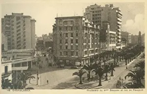 Casablanca Prints: Casablanca, Morocco - Boulevard of the 4th Zouaves