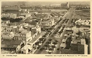 Casablanca Prints: Casablanca, Morocco - Panorama including the Port