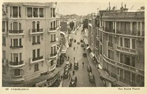 Moroccan Prints: Casablanca, Morocco - View down Rue Blaise Pascal