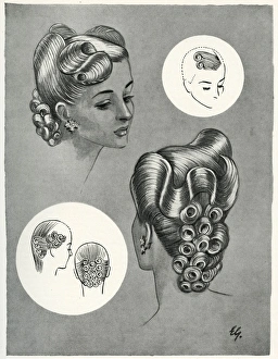 Images Dated 25th May 2012: Cascade hairstyle 1940s
