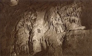Cascade Prints: Cascade in St Paul's, Gough's Caves, Cheddar, Somerset Date: circa 1930