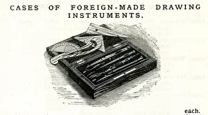 Compasses Prints: Case of Drawing Instruments
