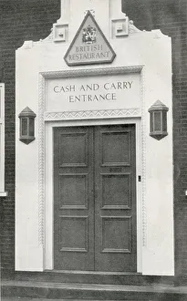 The cash and carry entrance of an unidentified British Restaurant The cash and carry entrance of an unidentified British Restaurant