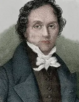 Casimir Prints: Casimir Delavigne (1793-1843). French poet and dramatist. Co