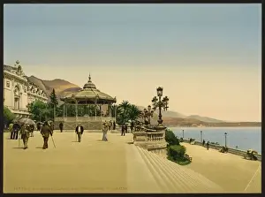 Terraces Prints: Casino entrance, the terraces, Monte Carlo, Riviera