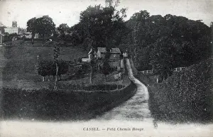 Farmhouse Prints: Cassel, France -Little red path (Petit Chemin Rouge)