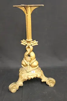 Cast iron ship's table base with fish design