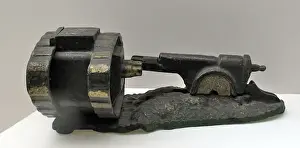 Cannon Prints: Cast Iron Starkies Patent Money Bank modelled as a cannon