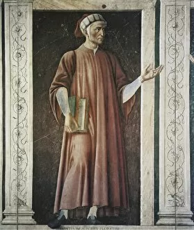Alighieri Gallery: CASTAGNO, Andrea del (1423-1457). Dante Alighieri