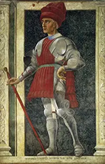 Florentine Prints: CASTAGNO, Andrea del (1423-1457). Portrait of