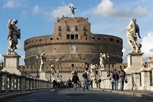 Castel Prints: Castel Sant Angelo and Bridge, Rome, Italy