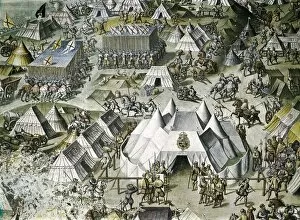 1591 Collection: CASTELLO, Fabrizio (1562-1617). Battle of St. Quentin