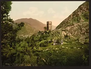 Luchon Prints: Castelvieil tower, Luchon, Pyrenees, France