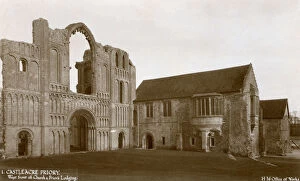 Lodgings Gallery: Castle Acre Priory, Norfolk - West front & Priors Lodgings