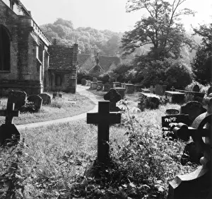 Rebuilt Prints: Castle Combe Churchyard