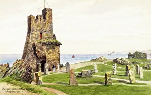 Aberystwyth Prints: Castle and Druidical Circle, Aberystwyth, Wales