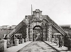 C1890 Prints: Castle Gate, Syracuse, Sicily, Italy, c1890