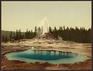 Yellow Stone Prints: Castle Geyser, Yellowstone National Park