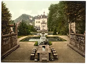 Salzburg Prints: Castle Hellbrun (i. e. Hellbrunn), Salzburg, Austro-Hungary