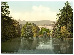 Hesse Nassau Prints: Castle and Hercules, Wilhelmshohe, Cassel (i. e. Kassel), He