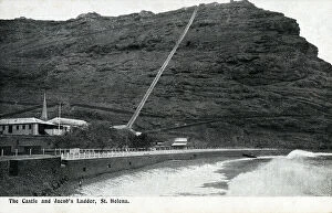 Helena Collection: Castle and Jacob's Ladder, St. Helena