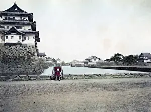 Castle moat, Tokyo, Japan, circa 1880s
